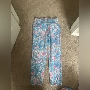 Lilly Pulitzer Emora Knit Pants Boatilicious Zanzibar Blue